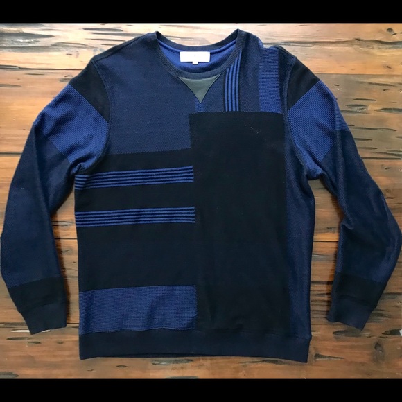 Salvatore Ferragamo Men’s leather trimmed sweater - Picture 1 of 3